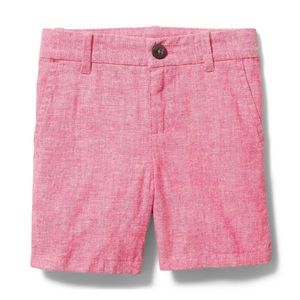 Pink linen boys shorts